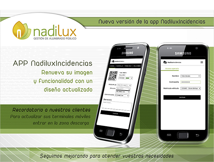 APP Nadilux incidencias